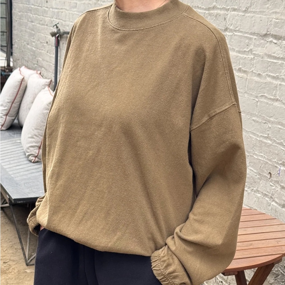 Casual Tan Long Sleeve Top